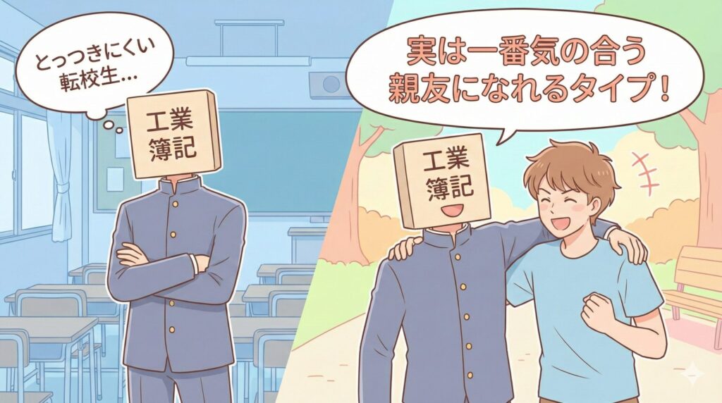 工業簿記のイメージ（実は味方）