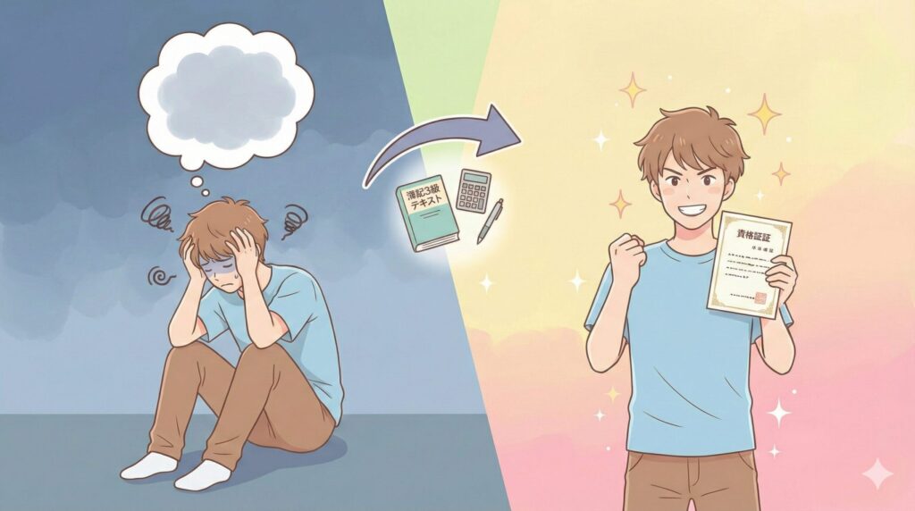 自信喪失していた20代前半から簿記3級を取って自信を取り戻すまで